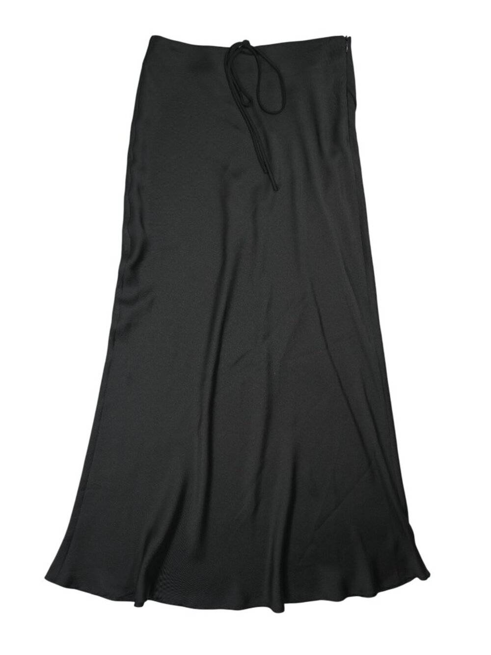 Musier Romane Skirt in Black Satin